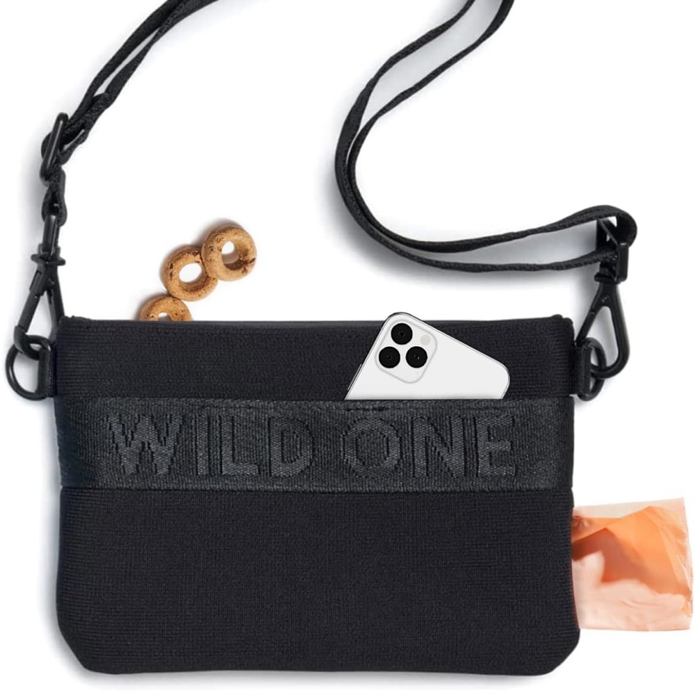 Wild One, Coco Treat Pouch, Fanny Pack, Cross-Body Bag in Black
